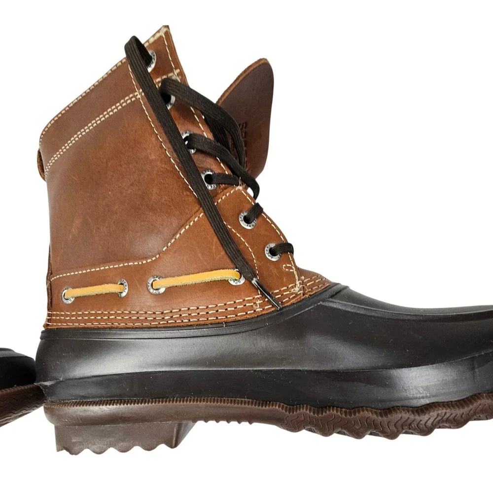 Sperry Top-Sider Mens Avenue Duck Boots Brown Black Waterproof STS13457 Size 11M